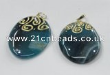 NGP2831 30*35mm - 35*45mm freeform agate gemstone pendants wholesale