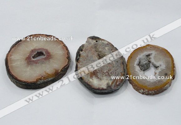 NGP2856 50*60mm - 60*75mm freeform druzy agate gemstone pendants