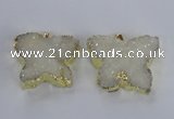 NGP2870 40*50mm - 45*55mm butterfly druzy agate pendants wholesale