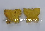 NGP2871 40*50mm - 45*55mm butterfly druzy agate pendants wholesale