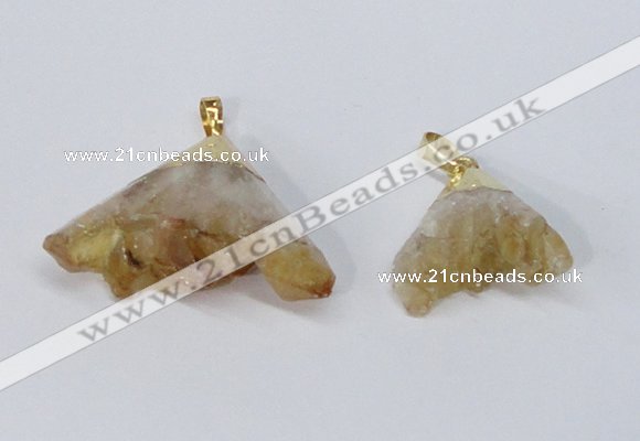 NGP2900 20*25mm - 25*40mm freeform citrine gemstone pendants