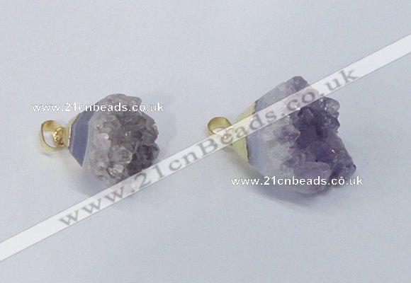 NGP2901 20*25mm - 25*30mm freeform amethyst gemstone pendants