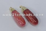 NGP2920 16*58mm - 18*60mm teardrop agate gemstone pendants