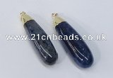 NGP2922 16*58mm - 18*60mm teardrop agate gemstone pendants