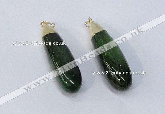 NGP2923 16*58mm - 18*60mm teardrop agate gemstone pendants