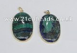 NGP2929 30*50mm - 32*52mm oval chrysocolla pendants