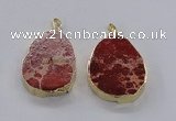 NGP2942 25*35mm – 35*45mm freeform sea sediment jasper pendants