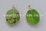 NGP2943 25*35mm – 35*45mm freeform sea sediment jasper pendants