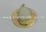 NGP2987 50mm - 52mm freeform druzy agate pendants