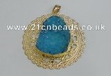 NGP2991 50mm - 52mm freeform druzy agate pendants