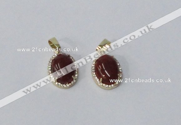 NGP2998 10*14mm oval agate gemstone pendants wholesale