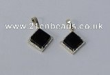 NGP3011 12*12mm diamond agate gemstone pendants wholesale