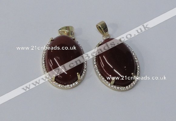 NGP3017 20*30mm oval agate gemstone pendants wholesale