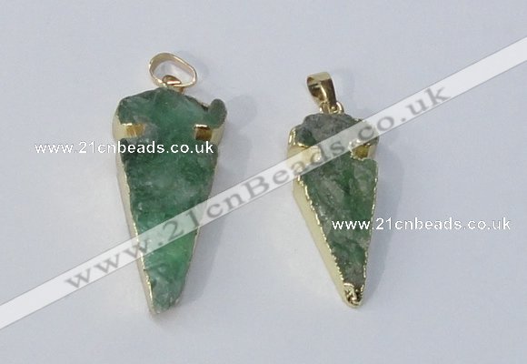 NGP3026 15*35mm – 20*50mm arrowhead fluorite gemstone pendants