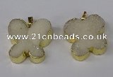 NGP3040 25*30mm - 30*35mm butterfly druzy agate pendants wholesale