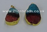 NGP3043 25*35mm – 30*40mm freeform druzy agate pendants