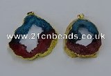 NGP3045 30*45mm – 40*60mm freeform druzy agate pendants