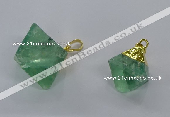 NGP3048 15*20mm – 22*30mm freeform fluorite pendants wholesale