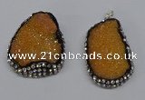 NGP3093 25*35mm – 30*40mm freeform druzy agate pendants