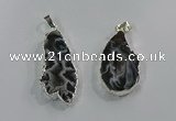 NGP3099 25*40mm - 30*50mm freeform druzy agate gemstone pendants