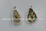 NGP3100 25*40mm - 30*50mm freeform druzy agate gemstone pendants