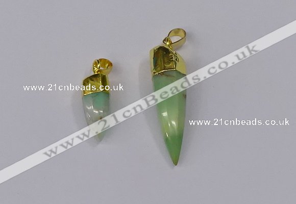 NGP3107 9*20mm – 11*40mm sticks Australia chrysoprase pendants