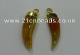 NGP3110 10*40mm - 12*45mm oxhorn agate pendants wholesale