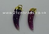 NGP3111 10*40mm - 12*45mm oxhorn agate pendants wholesale