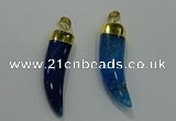 NGP3113 10*40mm - 12*45mm oxhorn agate pendants wholesale