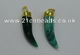 NGP3114 10*40mm - 12*45mm oxhorn agate pendants wholesale