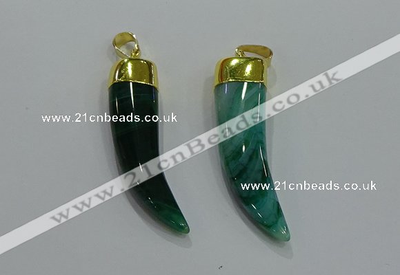 NGP3114 10*40mm - 12*45mm oxhorn agate pendants wholesale