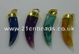 NGP3115 10*40mm - 12*45mm oxhorn agate pendants wholesale