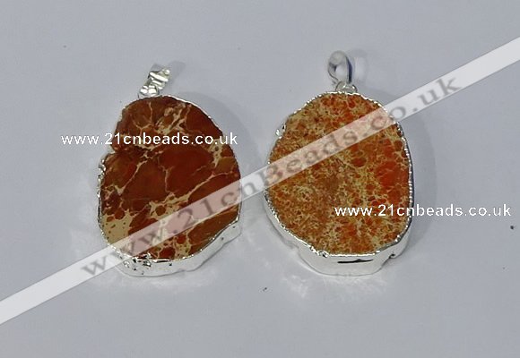 NGP3150 25*35mm - 35*45mm freeform sea sediment jasper pendants