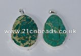 NGP3154 25*35mm - 35*45mm freeform sea sediment jasper pendants