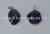 NGP3162 22*30mm - 25*35mm freeform amethyst gemstone pendants