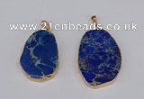 NGP3185 25*35mm - 35*45mm freeform sea sediment jasper pendants