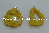 NGP3188 30*40mm - 45*50mm freeform druzy agate pendants