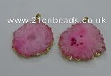 NGP3197 35*40mm - 45*50mm freeform druzy agate pendants