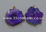 NGP3198 35*40mm - 45*50mm freeform druzy agate pendants