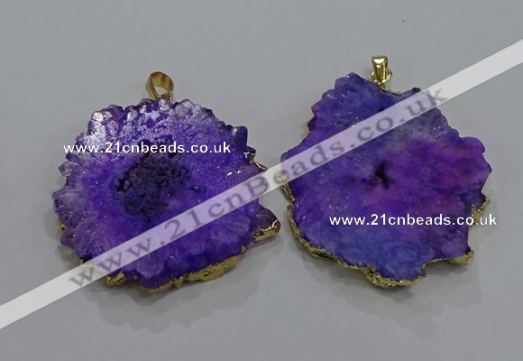 NGP3198 35*40mm - 45*50mm freeform druzy agate pendants