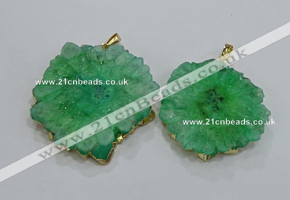 NGP3200 35*40mm - 45*50mm freeform druzy agate pendants