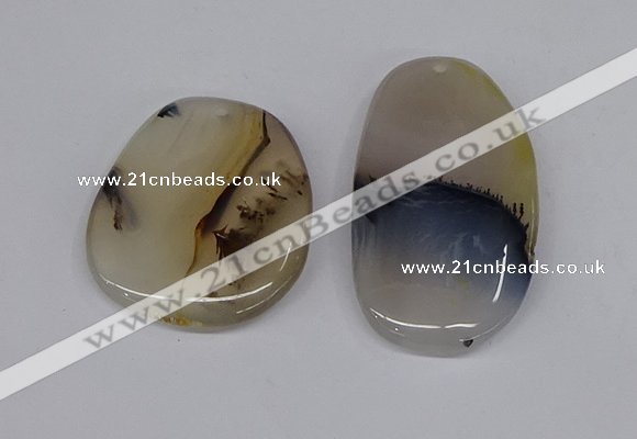 NGP3204 35*40mm - 40*50mm freeform agate slab pendants