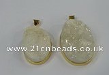 NGP3210 30*40mm - 35*45mm freeform druzy agate pendants