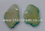 NGP3243 55*65mm - 50*75mm freeform agate slab pendants