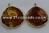 NGP3248 40*45mm - 50*55mm freeform agate gemstone pendants