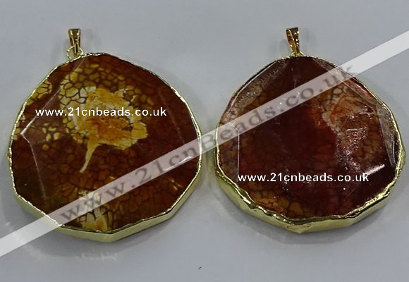 NGP3248 40*45mm - 50*55mm freeform agate gemstone pendants