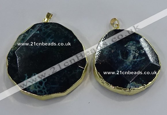 NGP3249 40*45mm - 50*55mm freeform agate gemstone pendants