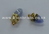 NGP3252 15*30mm - 18*35mm faceted bullet crazy lace agate pendants