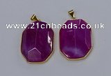 NGP3304 35*45mm freeform agate gemstone pendants wholesale