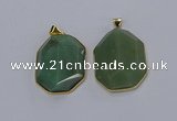 NGP3307 35*45mm freeform agate gemstone pendants wholesale